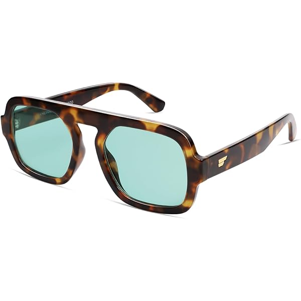 Amazon.com: mosanana Retro 70s Square Aviator Sunglasses for